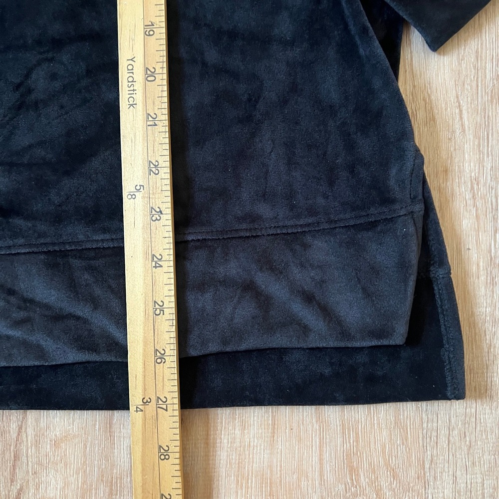 32 Degrees Heat Black Velour Long Sleeve Sweatshirt‎ Pullover Women's XXL Cozy - Picture 5 of 7